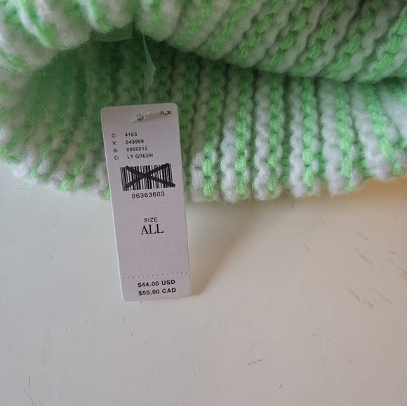 NWT Anthropologie Green Knit Ribbed Beanie - Picture 3 of 4